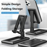 Universal Plastic Mobile Phone Holder | Adjustable Foldable Desktop Stand