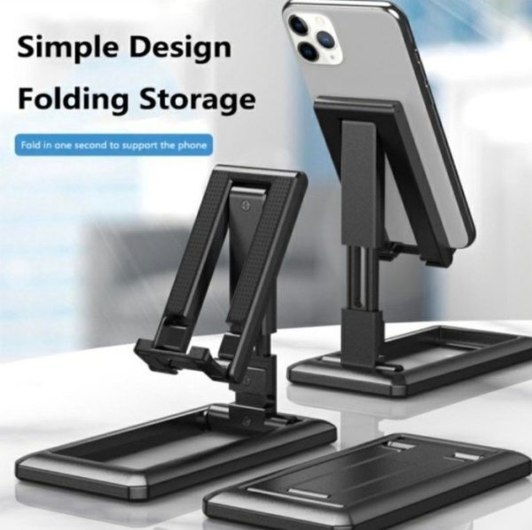 Universal Plastic Mobile Phone Holder | Adjustable Foldable Desktop Stand