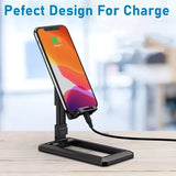 Universal Plastic Mobile Phone Holder | Adjustable Foldable Desktop Stand