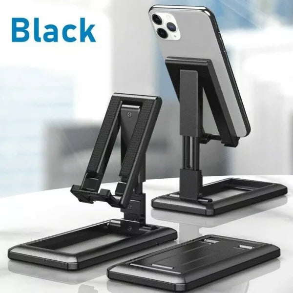 Universal Plastic Mobile Phone Holder | Adjustable Foldable Desktop Stand