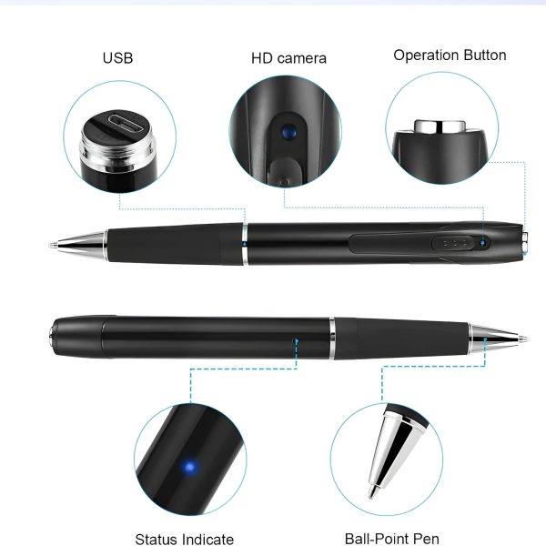 V8 Hd 1080p Camera Pen With Voice Recording ( Video + Recording + Pictures )