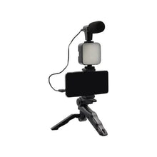 Load image into Gallery viewer, Vlogger video making Kits Vlog Microphone LED Fill Light Mini Tripod mobile holder