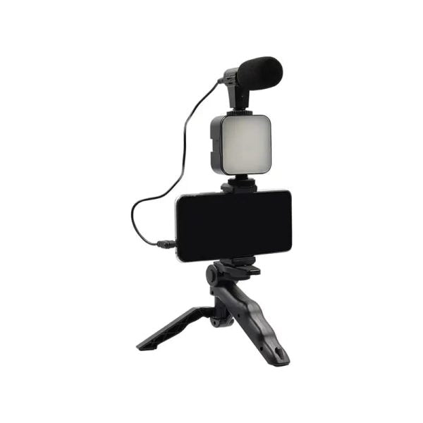 Vlogger video making Kits Vlog Microphone LED Fill Light Mini Tripod mobile holder