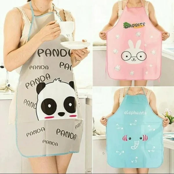 Waterproof Cartoon Kitchen Cooking Apron – Beautiful Funky Color Apron