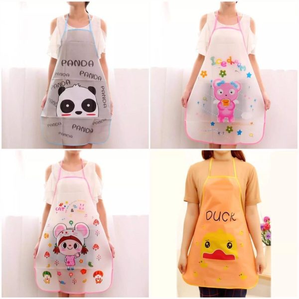 Waterproof Cartoon Kitchen Cooking Apron – Beautiful Funky Color Apron